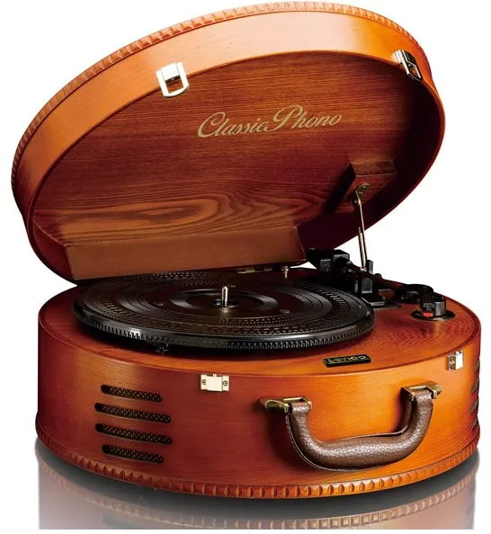 CLASSIC PHONO TT-34 - Puinen levysoitin USB-liitännällä - Ruskea